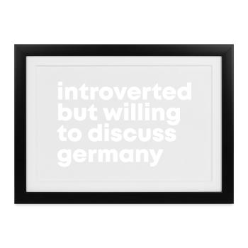Deutschland Deutschland Deutschland - Gerahmtes Poster (37 × 27 cm) - Schwarz - Vorne
