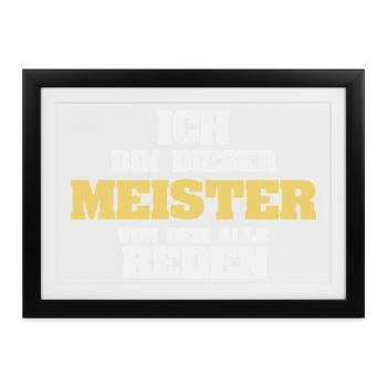 Beruf Meister - Gerahmtes Poster (37 × 27 cm) - Schwarz - Vorne