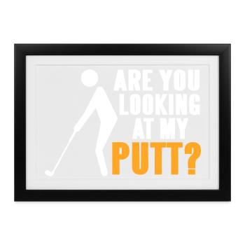 Funny Bogey Every Hole Threw Putter in Pond - Gerahmtes Poster (37 × 27 cm) - Schwarz - Vorne