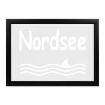 Nordsee - Gerahmtes Poster (37 × 27 cm) - Schwarz - Vorne