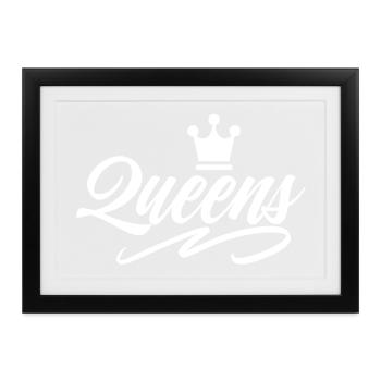 Queens - Gerahmtes Poster (37 × 27 cm) - Schwarz - Vorne
