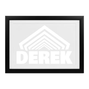 Geschenk für Derek - Gerahmtes Poster (37 × 27 cm) - Schwarz - Vorne