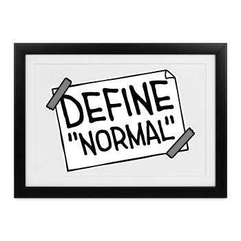Define Normal Lustig Sarkastisch Definition Grafik - Gerahmtes Poster (37 × 27 cm) - Schwarz - Vorne