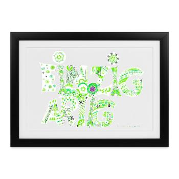 Einzigartig - Gerahmtes Poster (37 × 27 cm) - Schwarz - Vorne