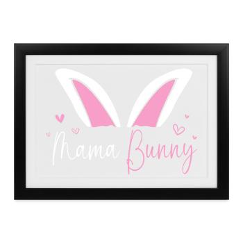 Werdende Mutter Ostern Gender Reveal - Gerahmtes Poster (37 × 27 cm) - Schwarz - Vorne