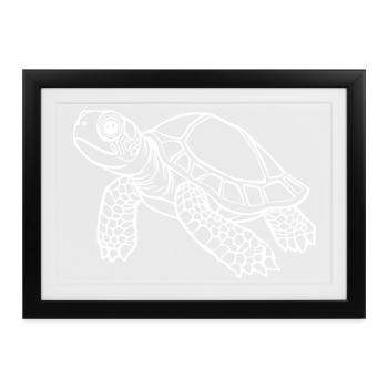 Schildkröten Schildkröten - Gerahmtes Poster (37 × 27 cm) - Schwarz - Vorne