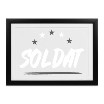 Soldat Beruf - Gerahmtes Poster (37 × 27 cm) - Schwarz - Vorne