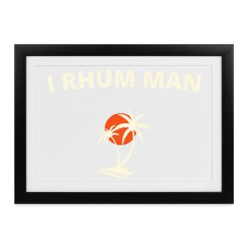 Ich rum, Mann - Gerahmtes Poster (37 × 27 cm) - Schwarz - Vorne