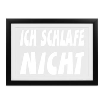 Schlafen - Gerahmtes Poster (37 × 27 cm) - Schwarz - Vorne
