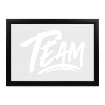 Team - Gerahmtes Poster (37 × 27 cm) - Schwarz - Vorne