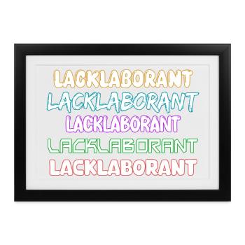 Beruf Lacklaborant - Gerahmtes Poster (37 × 27 cm) - Schwarz - Vorne