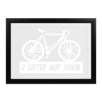 Null Liter - Gerahmtes Poster (37 × 27 cm) - Schwarz - Vorne