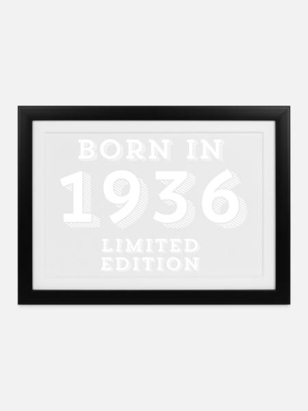 88 Jahre, Geburtsjahr, Geburtsdatum - Gerahmtes Poster (37 × 27 cm) - Schwarz