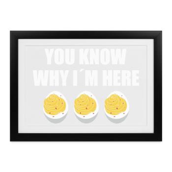Gefüllte Eier - Gerahmtes Poster (37 × 27 cm) - Schwarz - Vorne