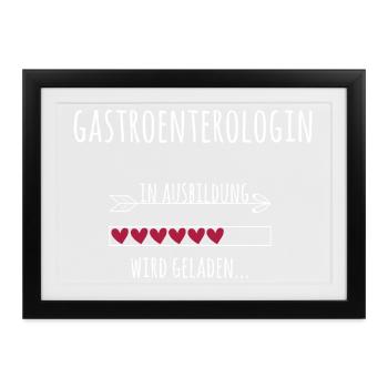 Gastroenterologin Ausbildung Medizinstudium Ärztin - Gerahmtes Poster (37 × 27 cm) - Schwarz - Vorne