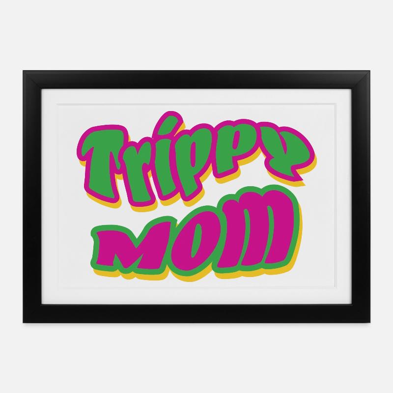 Trippy Mom 2 - Framed poster (37 × 27 cm) - black