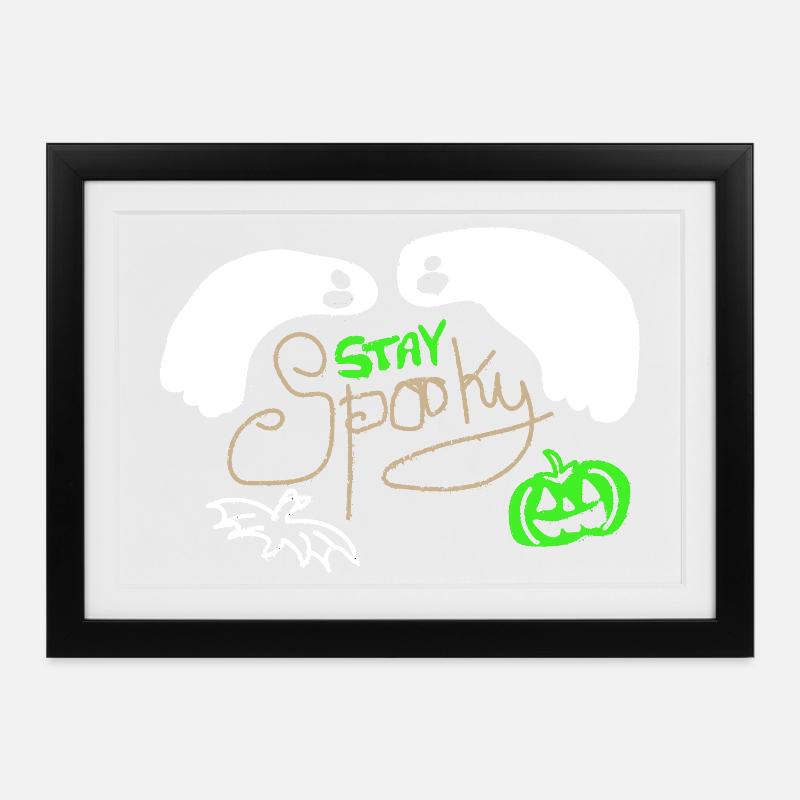 Restez effrayant - Affiche encadrée (37 × 27 cm) - noir