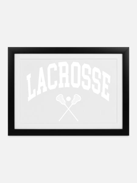 Lacrosse  - Gerahmtes Poster (37 × 27 cm) - Schwarz