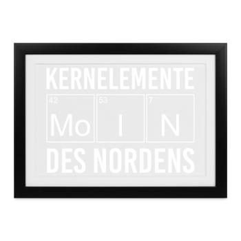 Kernelemente des Nordens Norddeutsch - Gerahmtes Poster (37 × 27 cm) - Schwarz - Vorne