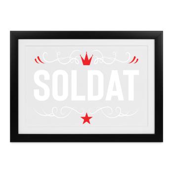 Soldat Beruf - Gerahmtes Poster (37 × 27 cm) - Schwarz - Vorne
