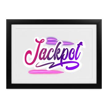 Jackpot - Gerahmtes Poster (37 × 27 cm) - Schwarz - Vorne