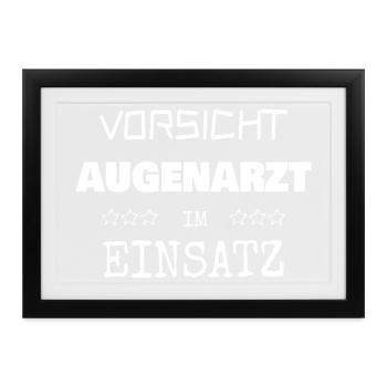 Augenarzt als Beruf - Gerahmtes Poster (37 × 27 cm) - Schwarz - Vorne