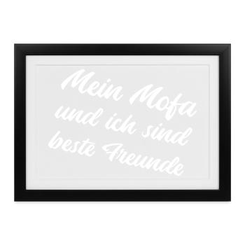 Mofa Freunde - Gerahmtes Poster (37 × 27 cm) - Schwarz - Vorne