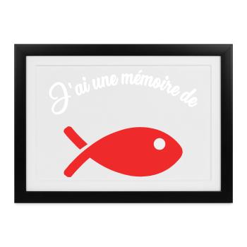 FISCH. HUMOR - Gerahmtes Poster (37 × 27 cm) - Schwarz - Vorne