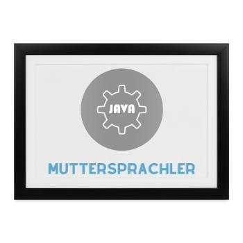 Muttersprachler: JavaScript Edition - Gerahmtes Poster (37 × 27 cm) - Schwarz - Vorne