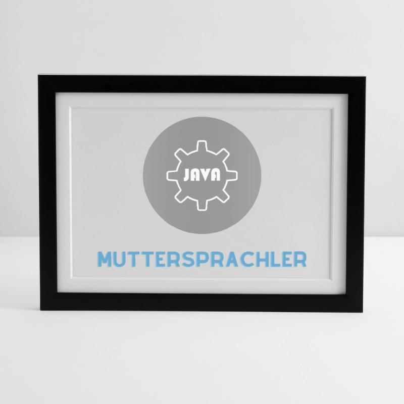 Native speaker: JavaScript Edition Framed poster (37 × 27 cm)