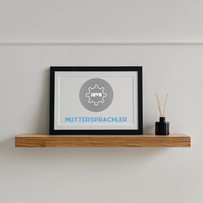 Muttersprachler: JavaScript Edition Gerahmtes Poster (37 × 27 cm)