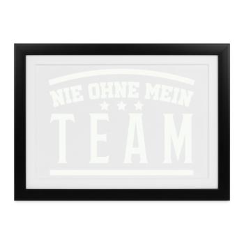 Mein Team - Gerahmtes Poster (37 × 27 cm) - Schwarz - Vorne