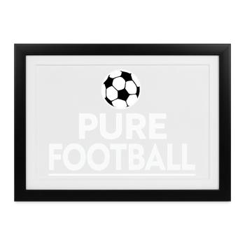 Reiner Fußball - Gerahmtes Poster (37 × 27 cm) - Schwarz - Vorne