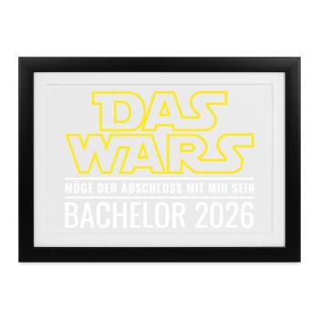 Bachelor 2026 Das wars - Gerahmtes Poster (37 × 27 cm) - Schwarz - Vorne