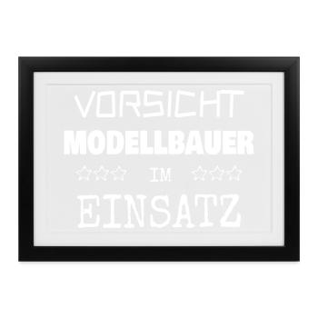 Modellbauer als Beruf - Gerahmtes Poster (37 × 27 cm) - Schwarz - Vorne