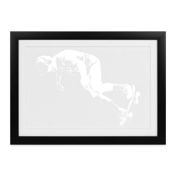 Skater - Gerahmtes Poster (37 × 27 cm) - Schwarz - Vorne