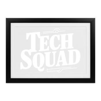Tech Squad - Gerahmtes Poster (37 × 27 cm) - Schwarz - Vorne