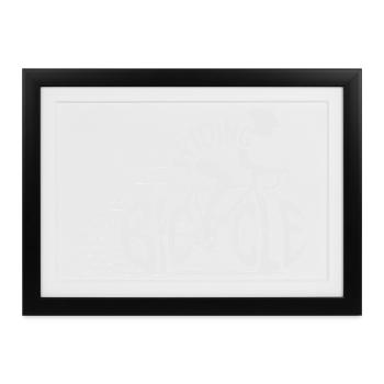 Fahrrad-Bewegungskunst - Gerahmtes Poster (37 × 27 cm) - Schwarz - Vorne