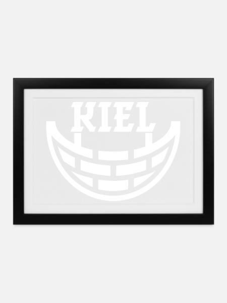 Kiel - Gerahmtes Poster (37 × 27 cm) - Schwarz