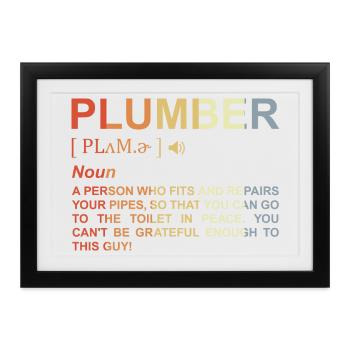 Klempner Begriff - Gerahmtes Poster (37 × 27 cm) - Schwarz - Vorne