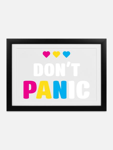 LGBT Pride Month - Keine Panik - Gerahmtes Poster (37 × 27 cm) - Schwarz