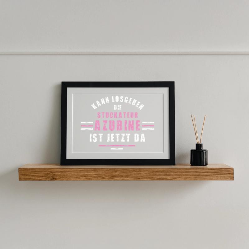 Plasterer apprentice training apprenticeship plasterer Framed poster (37 × 27 cm)