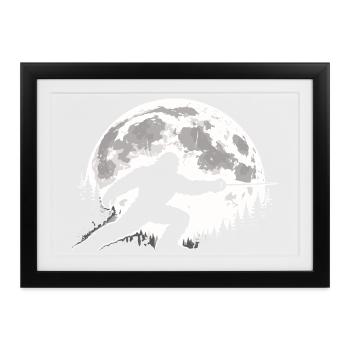 Bigfoot Fechten - Gerahmtes Poster (37 × 27 cm) - Schwarz - Vorne