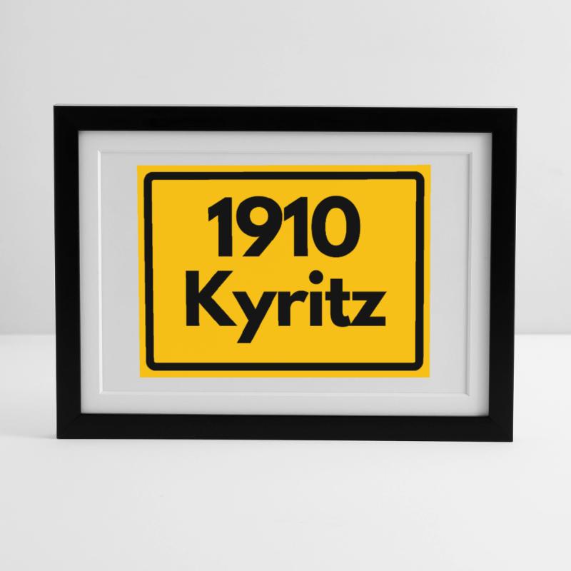 OLD POSTCODE POSTCODE RETRO 1910 KYRITZ HEIMAT Framed poster (37 × 27 cm)