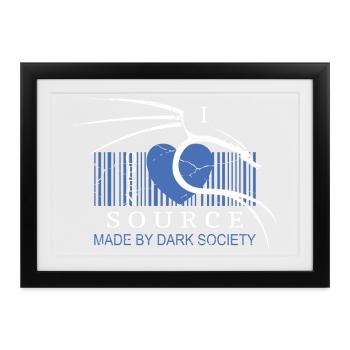 I Love Open Source Software - Gerahmtes Poster (37 × 27 cm) - Schwarz - Vorne