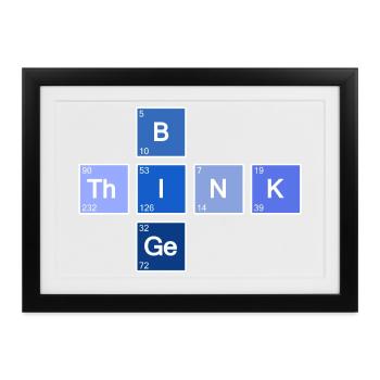 Think Big (Blau) - Gerahmtes Poster (37 × 27 cm) - Schwarz - Vorne