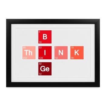 Think Big (Rot) - Gerahmtes Poster (37 × 27 cm) - Schwarz - Vorne
