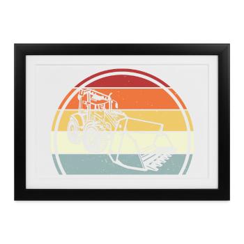 Bagger - Gerahmtes Poster (37 × 27 cm) - Schwarz - Vorne