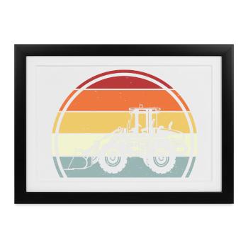 Bagger - Gerahmtes Poster (37 × 27 cm) - Schwarz - Vorne
