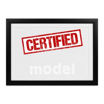 Modell - Gerahmtes Poster (37 × 27 cm) - Schwarz - Vorne